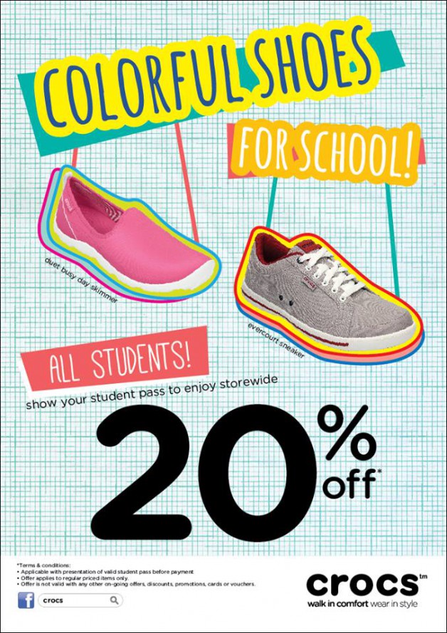 Crocs BackToSchool Sale, Students Get 20 Discount Great Deals
