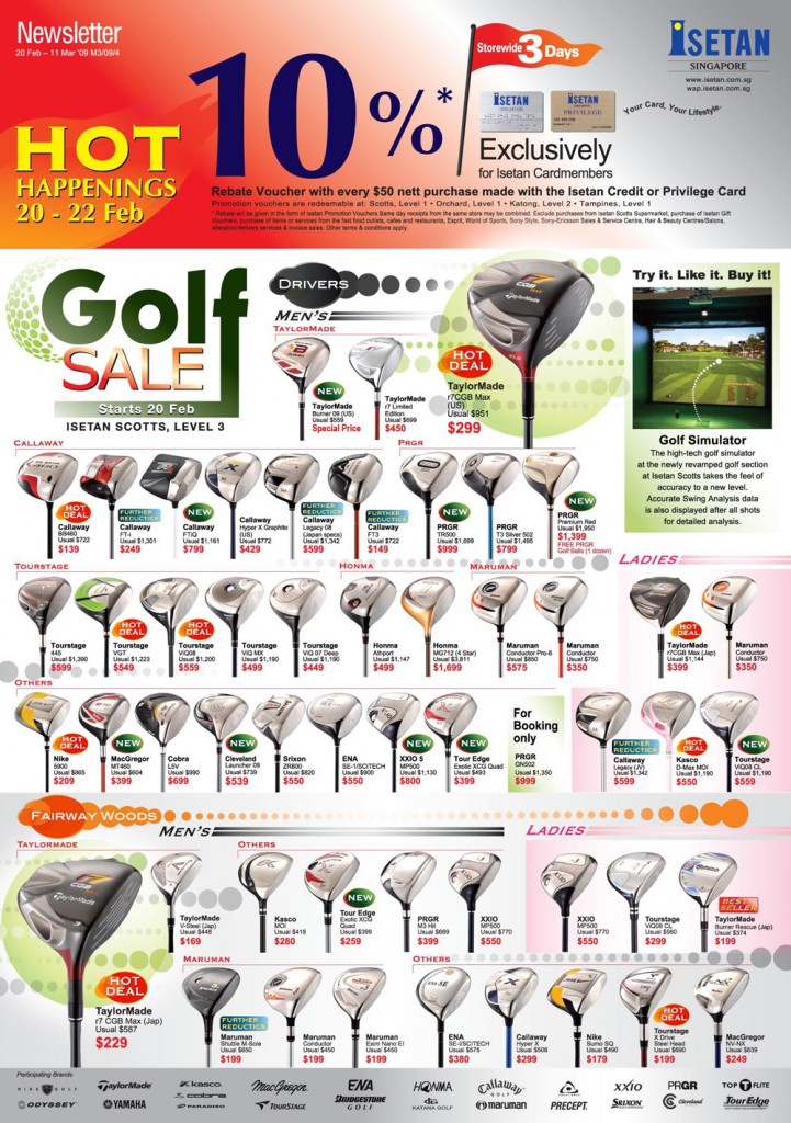 Golf Sale Isetan Scotts Level 3 Great Deals Singapore