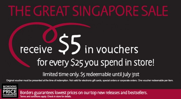 BORDERS $5 Vouchers | Great Deals Singapore