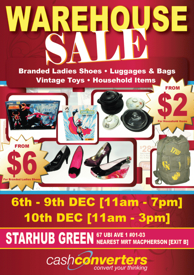 Cash Converters Warehouse Sale Great Deals Singapore
