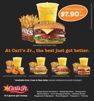 Carl's Jr. $7.90 Combo Meal Deals | Great Deals Singapore