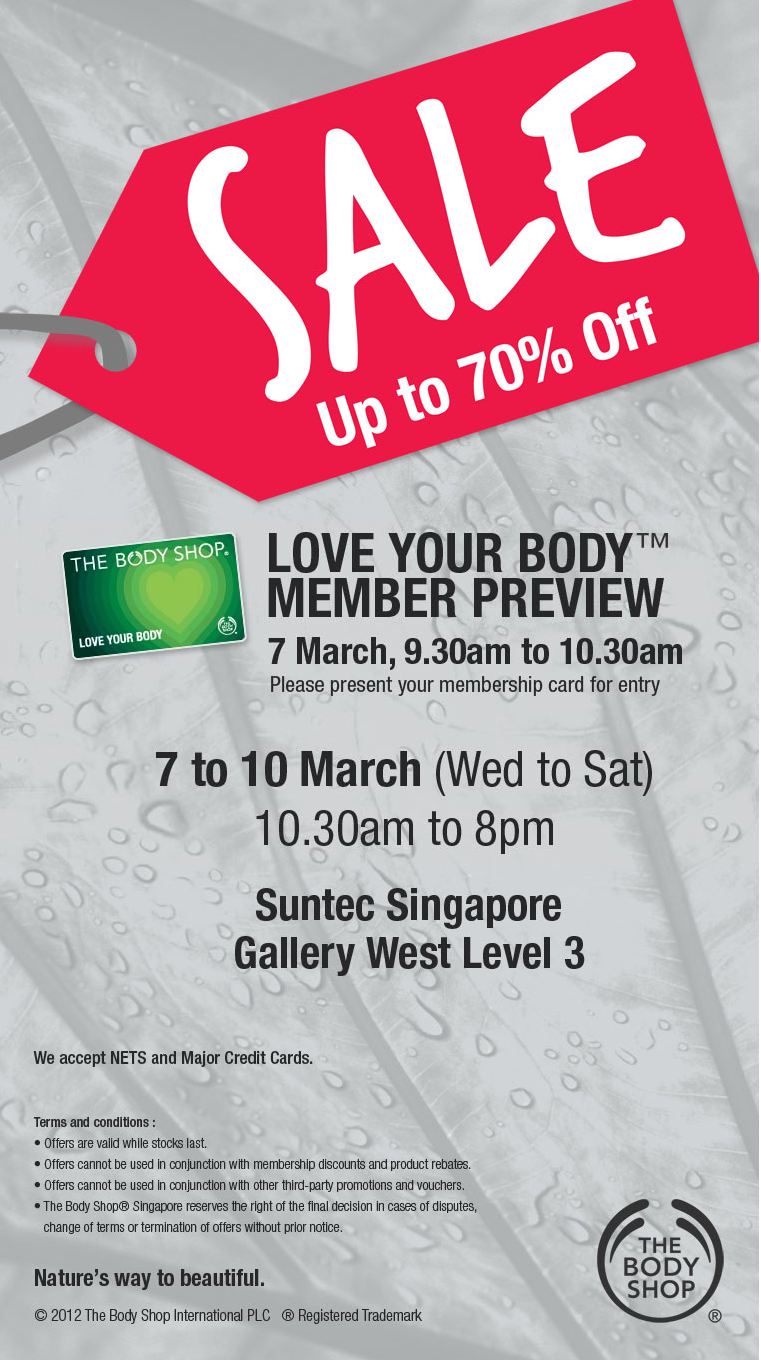 The Body Shop Clearance Sale Great Deals Singapore