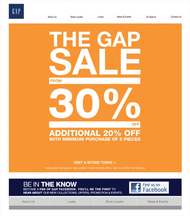 The GAP Sale Great Deals Singapore