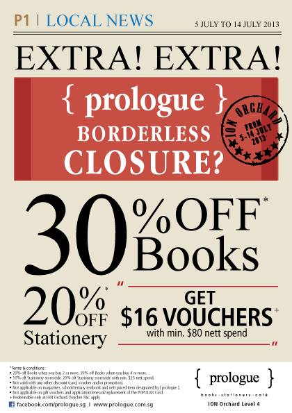 { prologue } Bookstore Closing Down Sale at ION