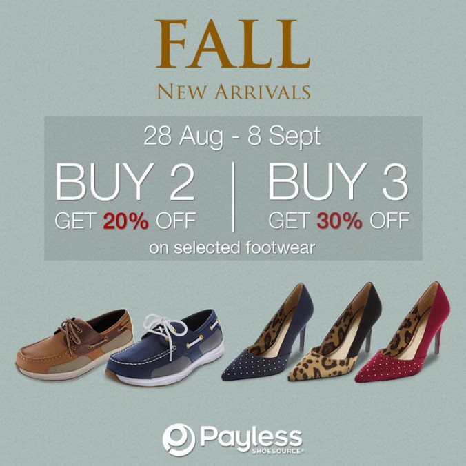 Payless ShoeSource New Arrivals Promotion, Buy Three Shoes