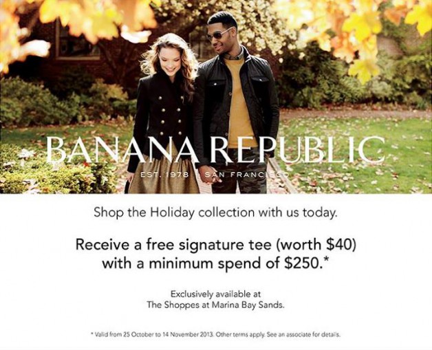 Banana Republic Free Signature Tee When You Spend $250 @ The Shoppes At ...