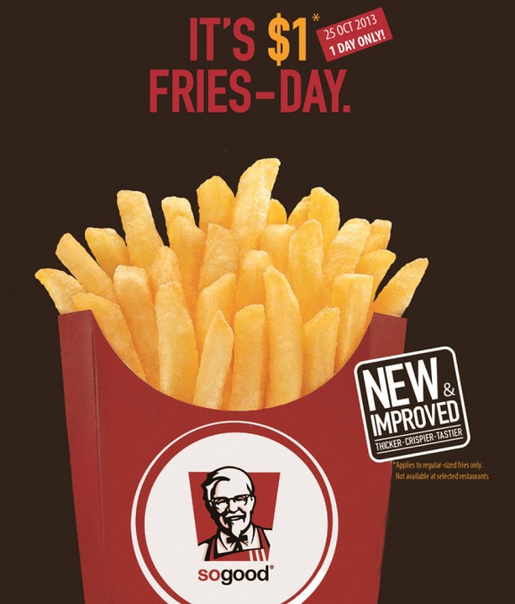 KFC Launches New & Improved Thicker Crispier Tastier Fries For Just 1