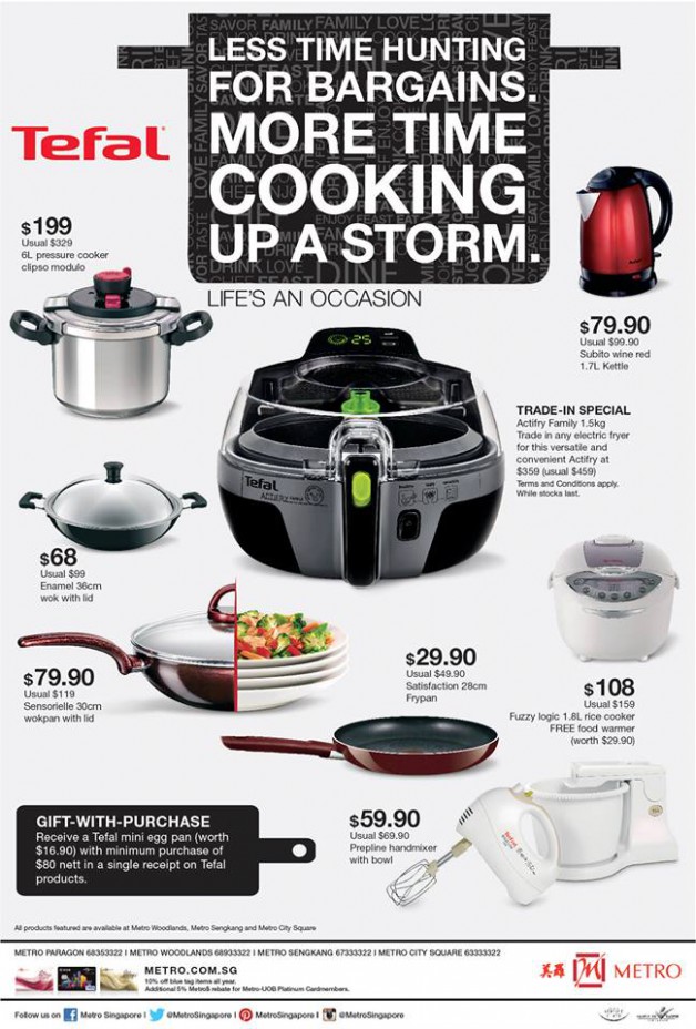 METRO TEFAL Kitchenware Year End Festive Sale Promotion, Actifry Trade