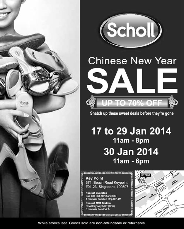 Scholl Chinese New Year Sale 2014 @ KeyPoint Building: Up To 70% Off Footwear