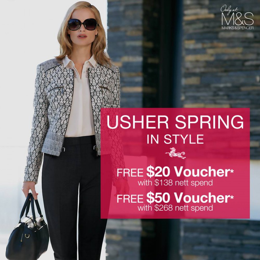 Marks & Spencer Usher Spring In Style With Vouchers Up To 50 When You