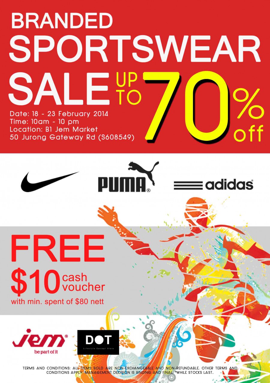 JEM Atrium Sportswear Sale Up To 70 Off On Popular Sports Brands