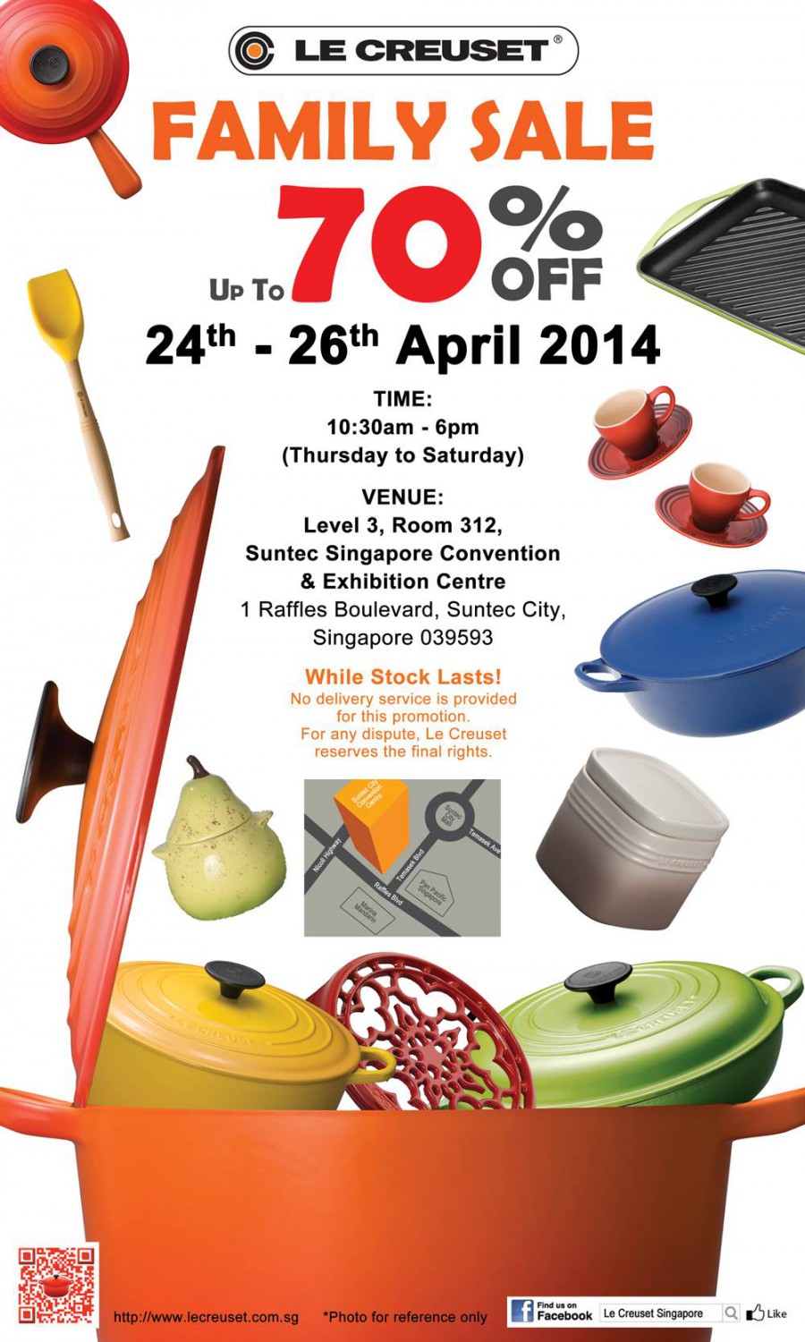 Le Creuset Singapore Family Sale April 2014 Suntec Up To 70 Off Kitchen Cookware Great