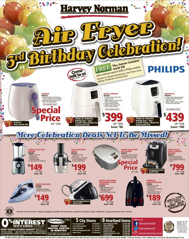 Harvey Norman Air Fryer 3rd Birthday Celebration Sale + Freebies