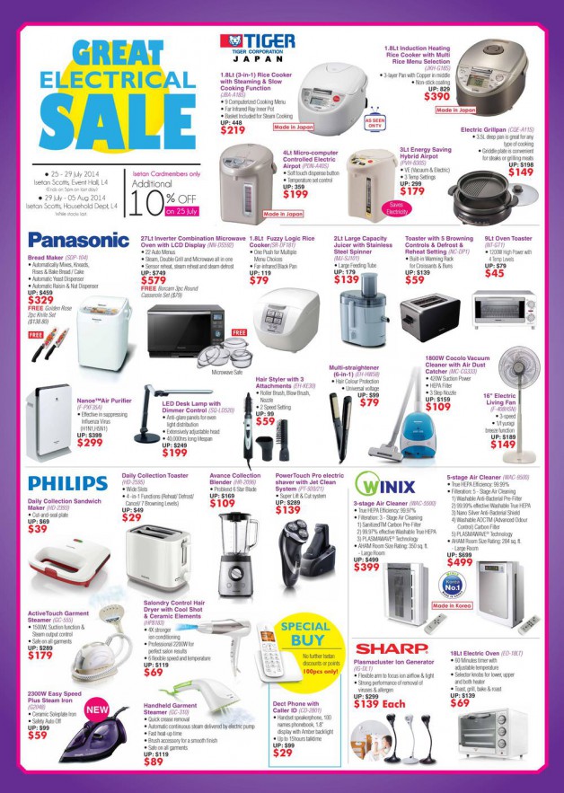 Find Top Japanese Branded Appliances Isetan Great Electrical Sale