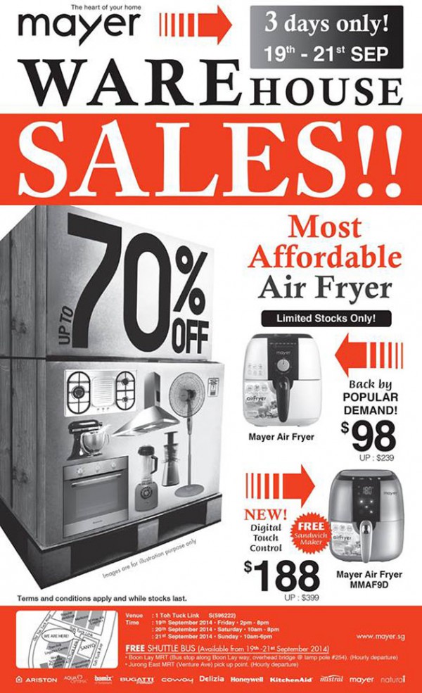 Mayer Kitchen & Cookware Warehouse Sale Returns this Weekend Great