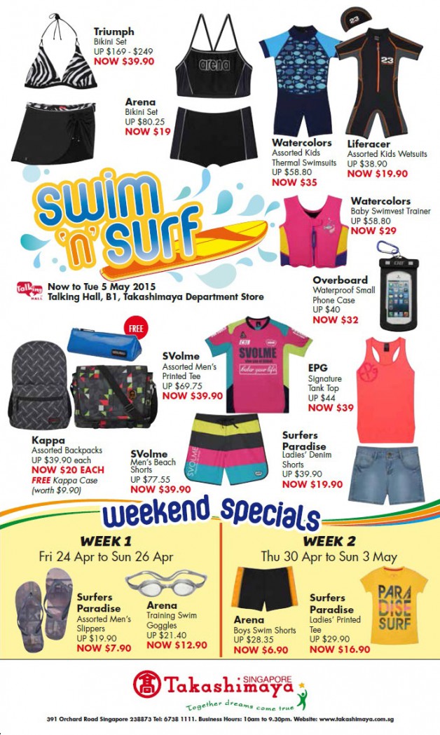 Takashimaya Swim 'n' Surf sale event lets you save big on swimwear and