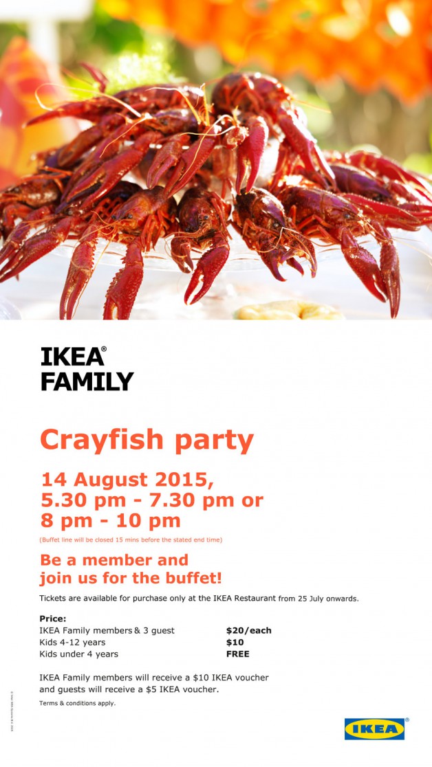 IKEA Crayfish Buffet Party tickets are now available for purchase Great Deals Singapore