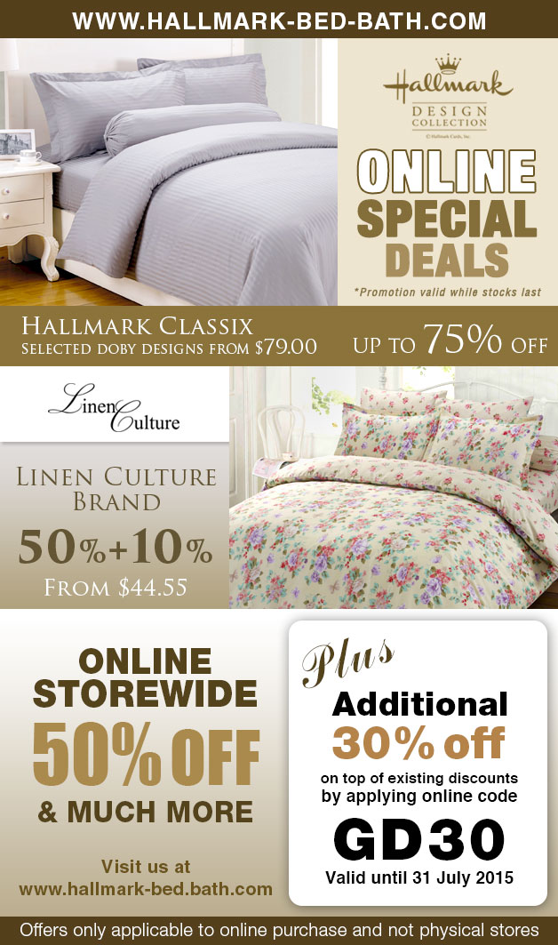 Find the best bedding in Hallmark Online Special Deals this month