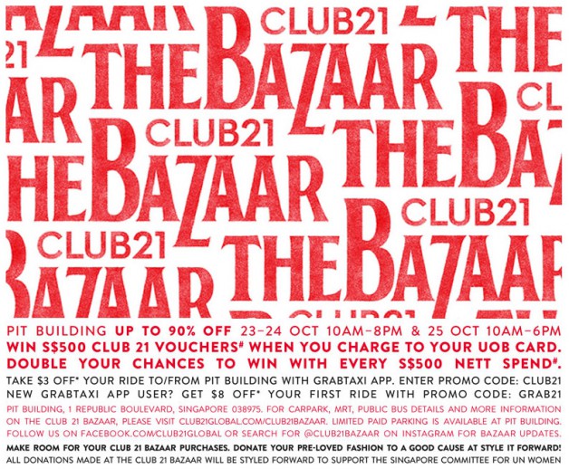 Club21 The Bazaar returns to Pit Building with discounts on luxury