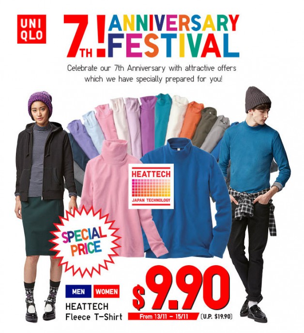 Everything HEATTECH on sale in Uniqlo 7th Anniversary celebration