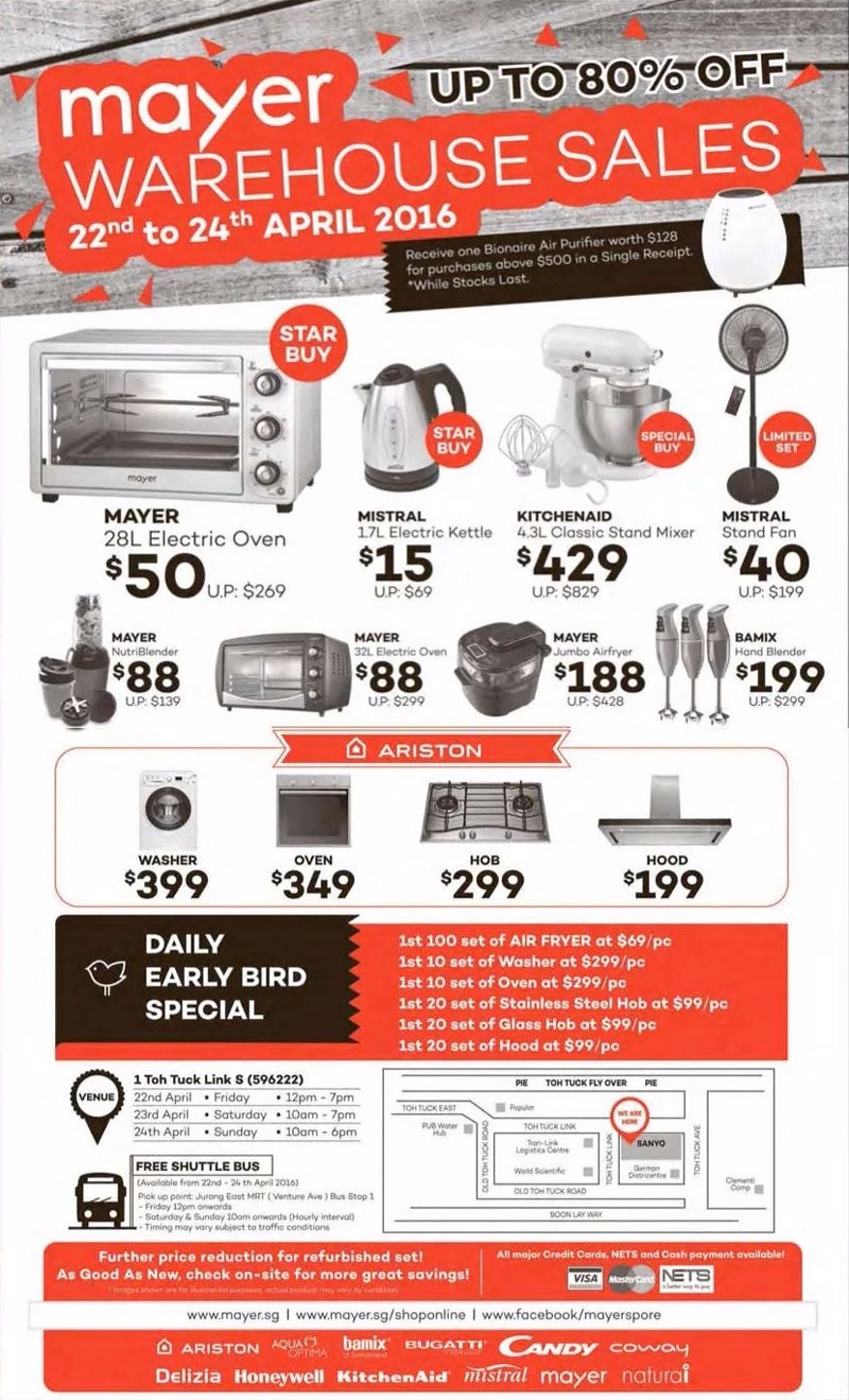 Mayer Warehouse Sale to be held this weekend with over 1,000 items on