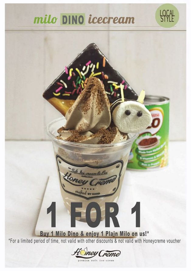 HoneyCreme 1for1 Promotion Buy Milo Dino & Get Plain Milo Icecream