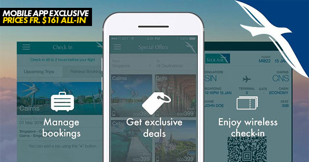 There are hidden exclusive all-in return flight offers in SilkAir mobile app