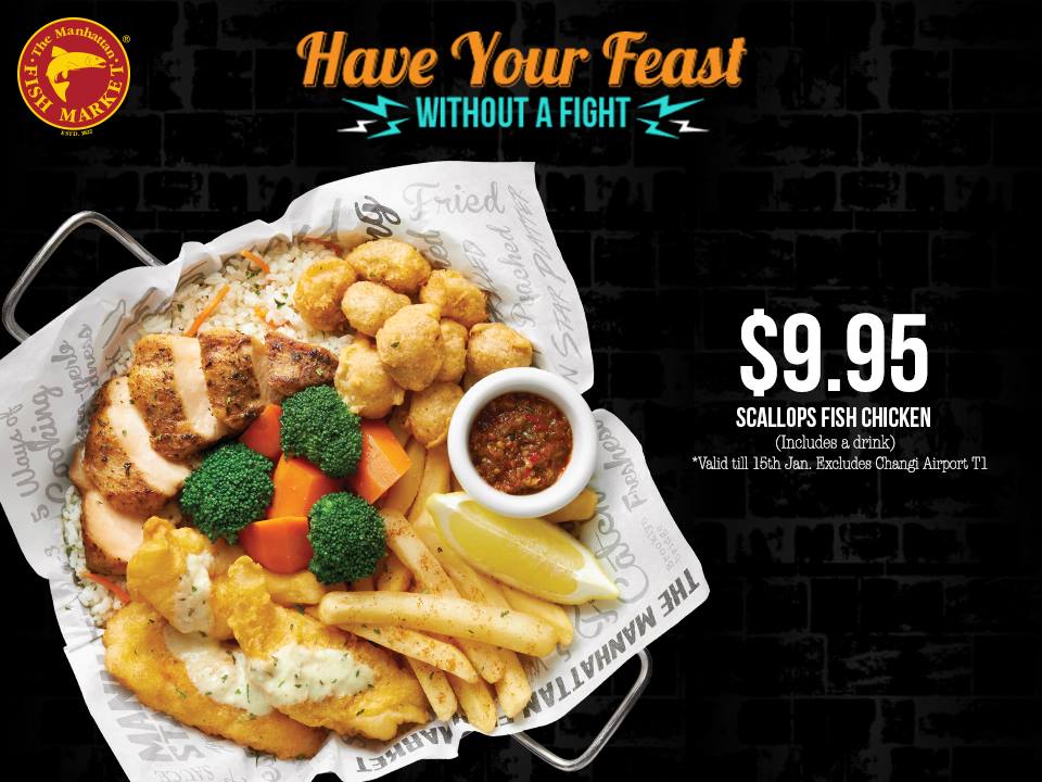 Manhattan Fish Market goes crazy with Scallops Fish Chicken Set offer