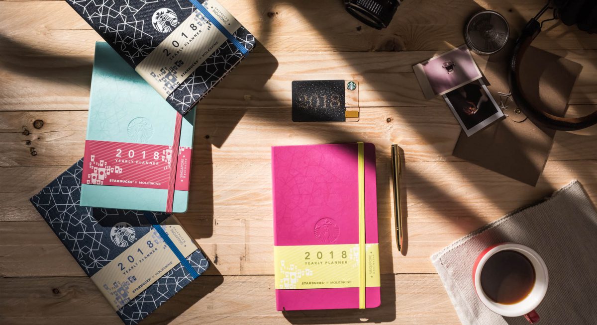 Starbucks 1for1 treat returns plus new 2018 Planner by Moleskine