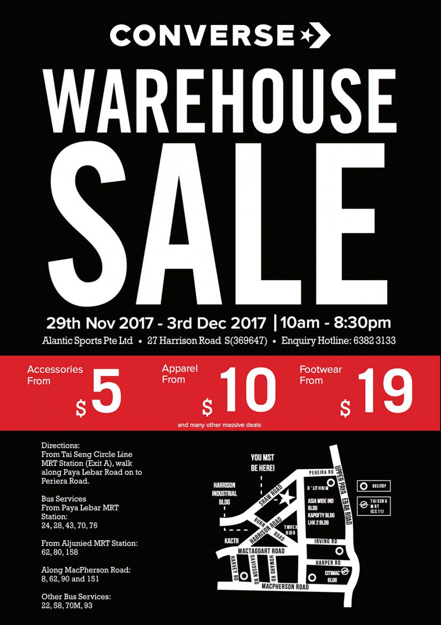 Attention sneakerheads! Converse Warehouse Sale set to return from