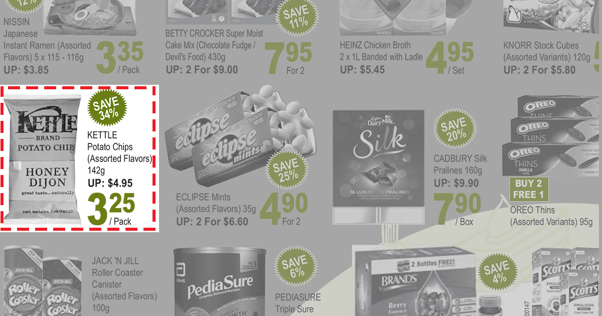 Only S3.25 per bag! Sheng Siong 4Day Special on Kettle Potato Chips