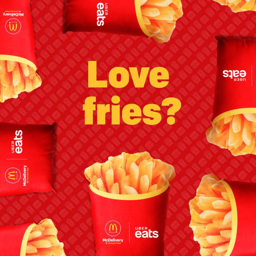 Receive An Upsized Fries Cushion When You Order From McDelivery App Or 