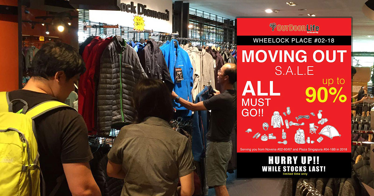 Outdoor Life moves out of Wheelock Place, offers crazy storewide sale