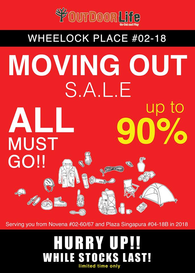 Outdoor Life moves out of Wheelock Place, offers crazy storewide sale