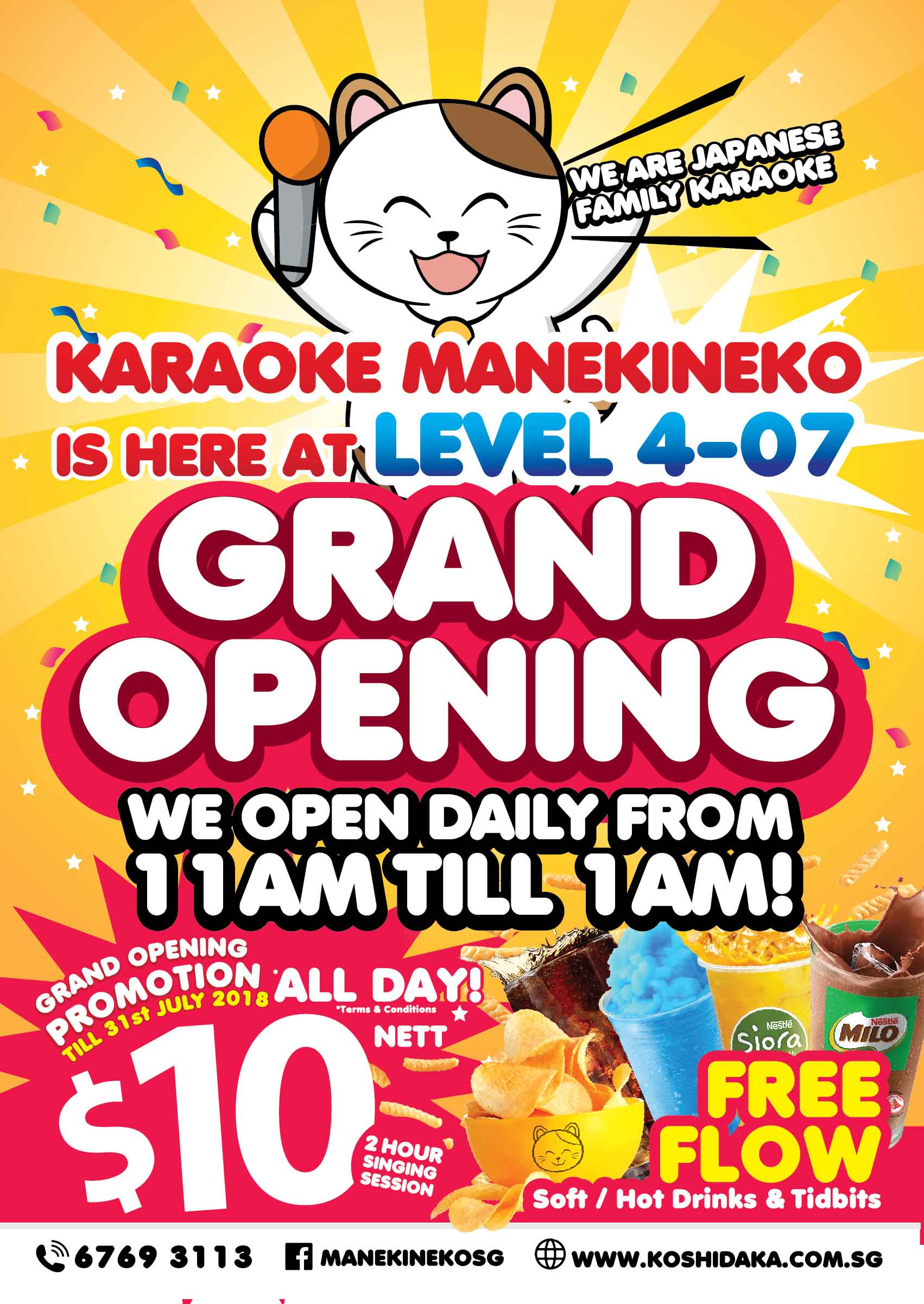 Karaoke Manekineko opens in Tampines 1, offers 10 for 2hour singing