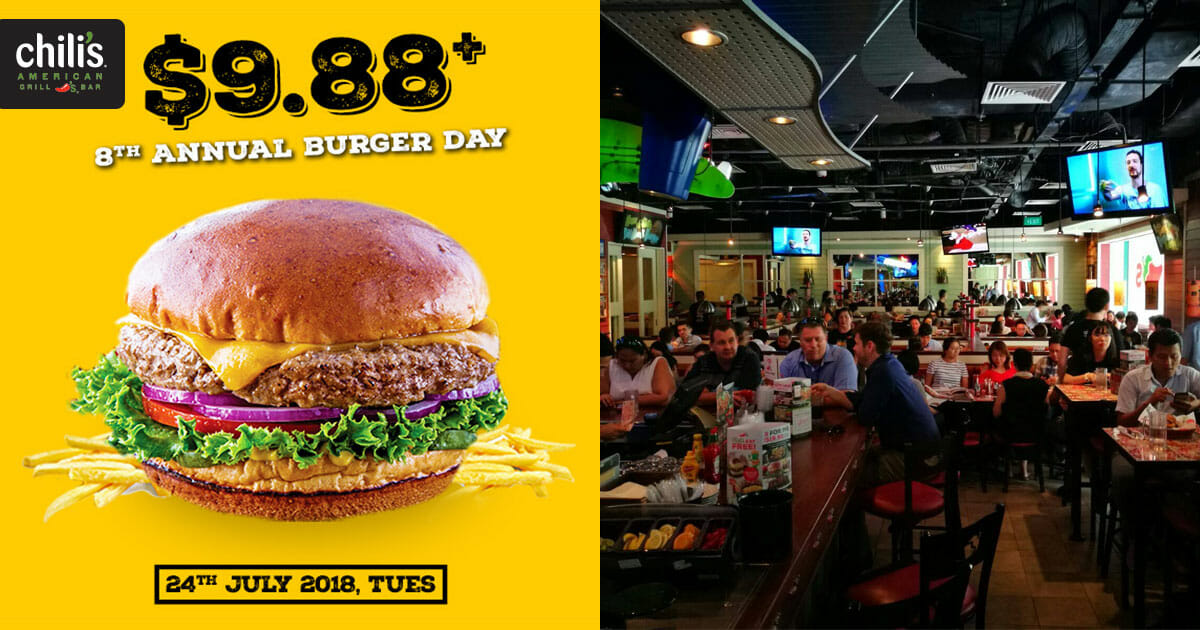 Love burgers? Chili's is serving them at just 9.88 in their 8th Burger