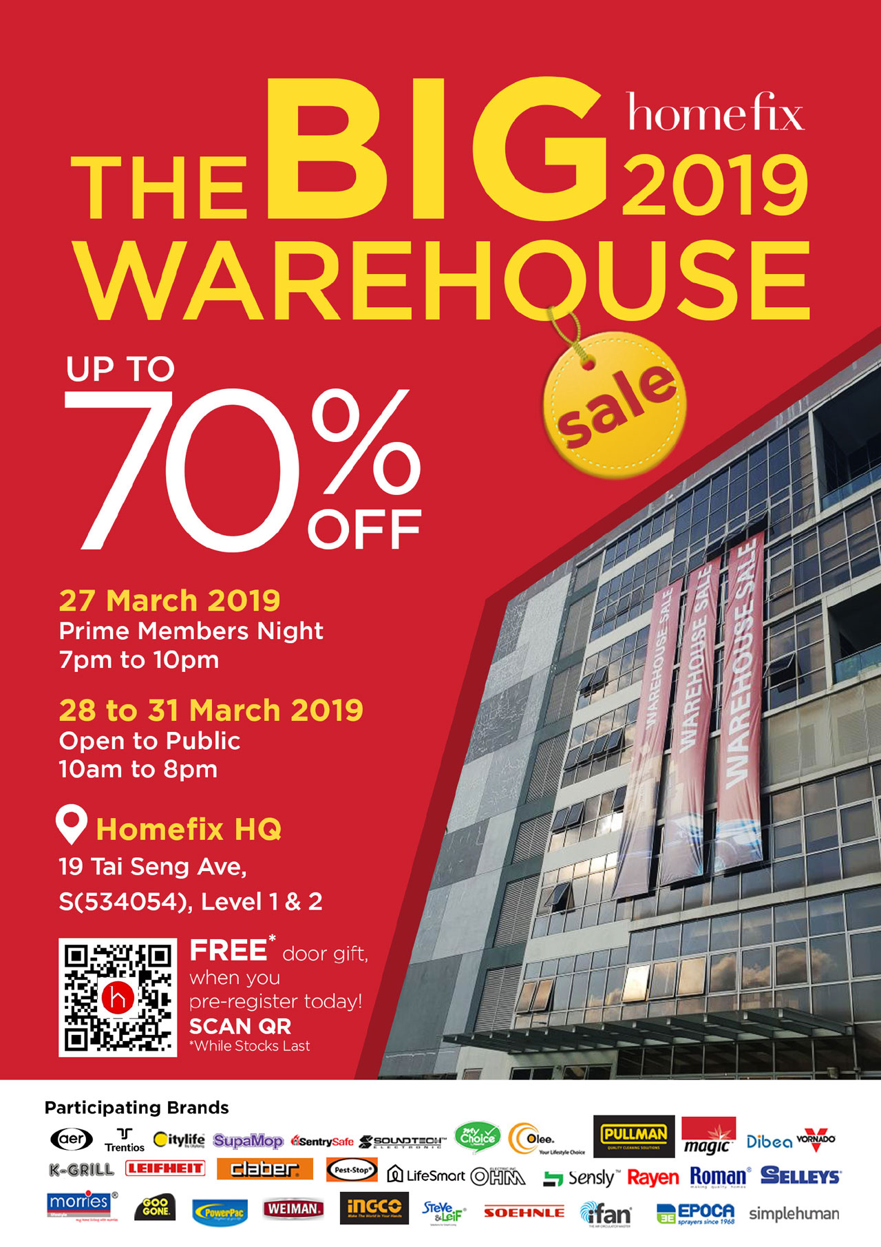 Homefix S'pore to hold their Biggest Warehouse Sale at their Tai Seng