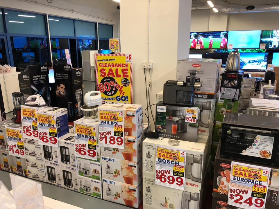 Best Denki is having a Clearance Sale at Tagore Lane till Mar 31. Find