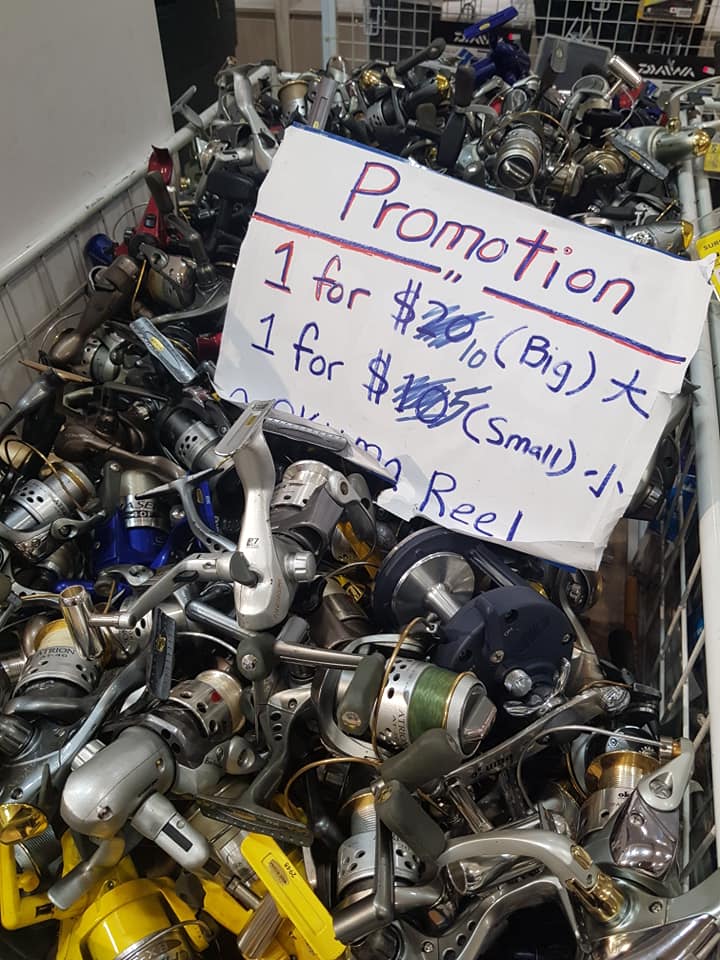 Fishing shop in Ubi has a Moving Out Sale with equipment and hooks