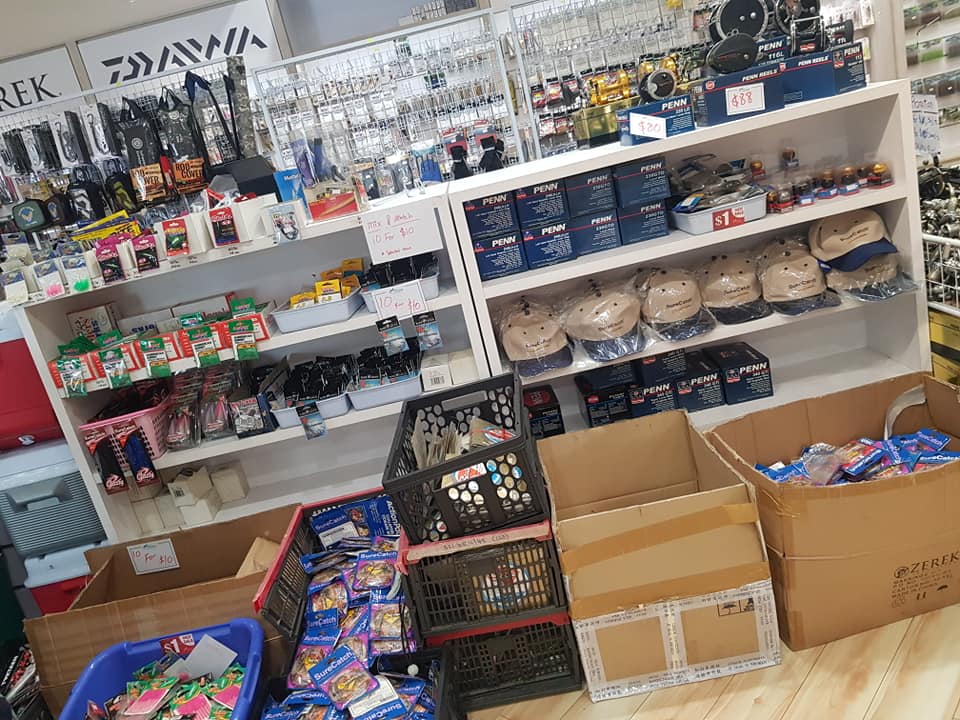 Fishing shop in Ubi has a Moving Out Sale with equipment and hooks