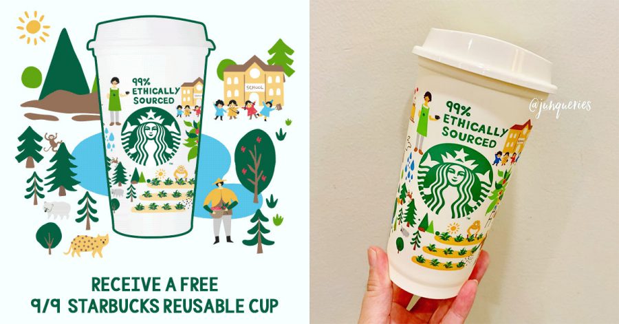 Starbucks is giving away this Reusable Cup for free with any handcrafted coffee drinks purchase on Sept 9