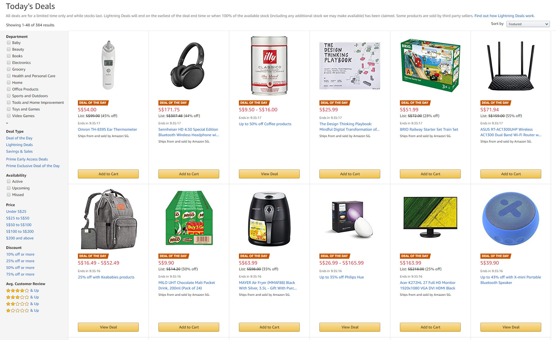 Amazon.sg now officially open. Shop thousands of items direct from the