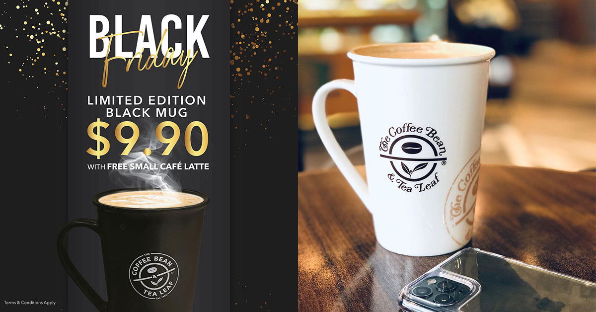 Coffee Bean S'pore now selling Limited Edition Black Mug at 9.90 each