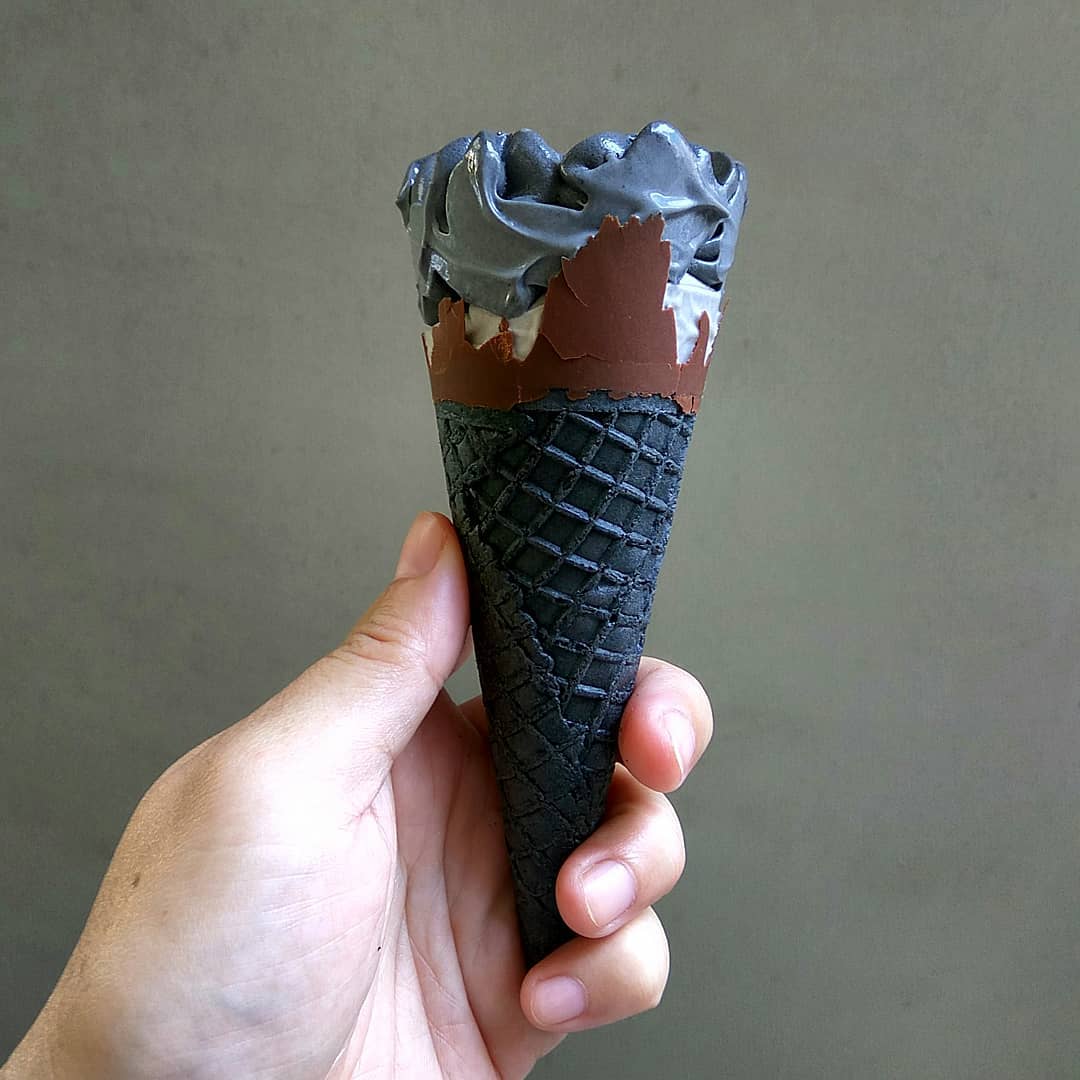 Limited edition Black Hojicha ice cream cone is coming to