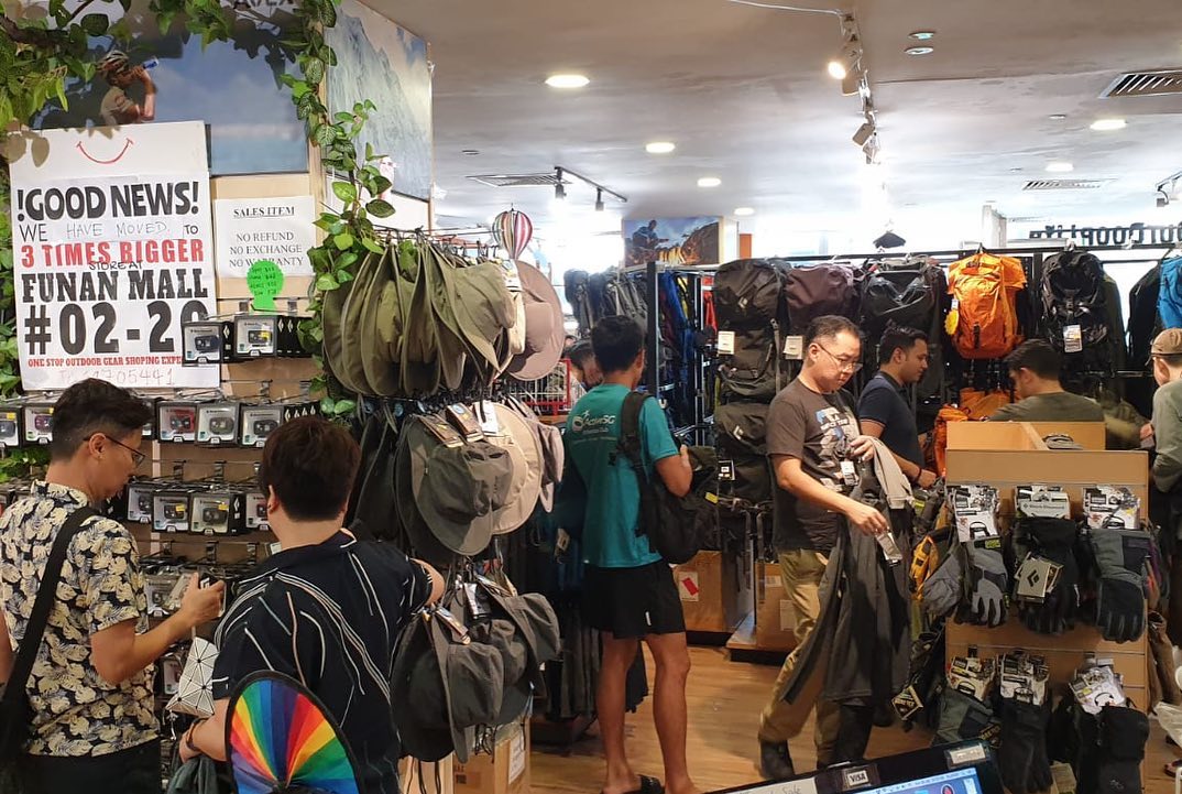 Outdoor Life moving out of Plaza Singapura, has 90 off on winter