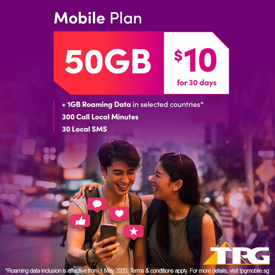 TPG now offers 10 contractfree plan with 50GB Data per month