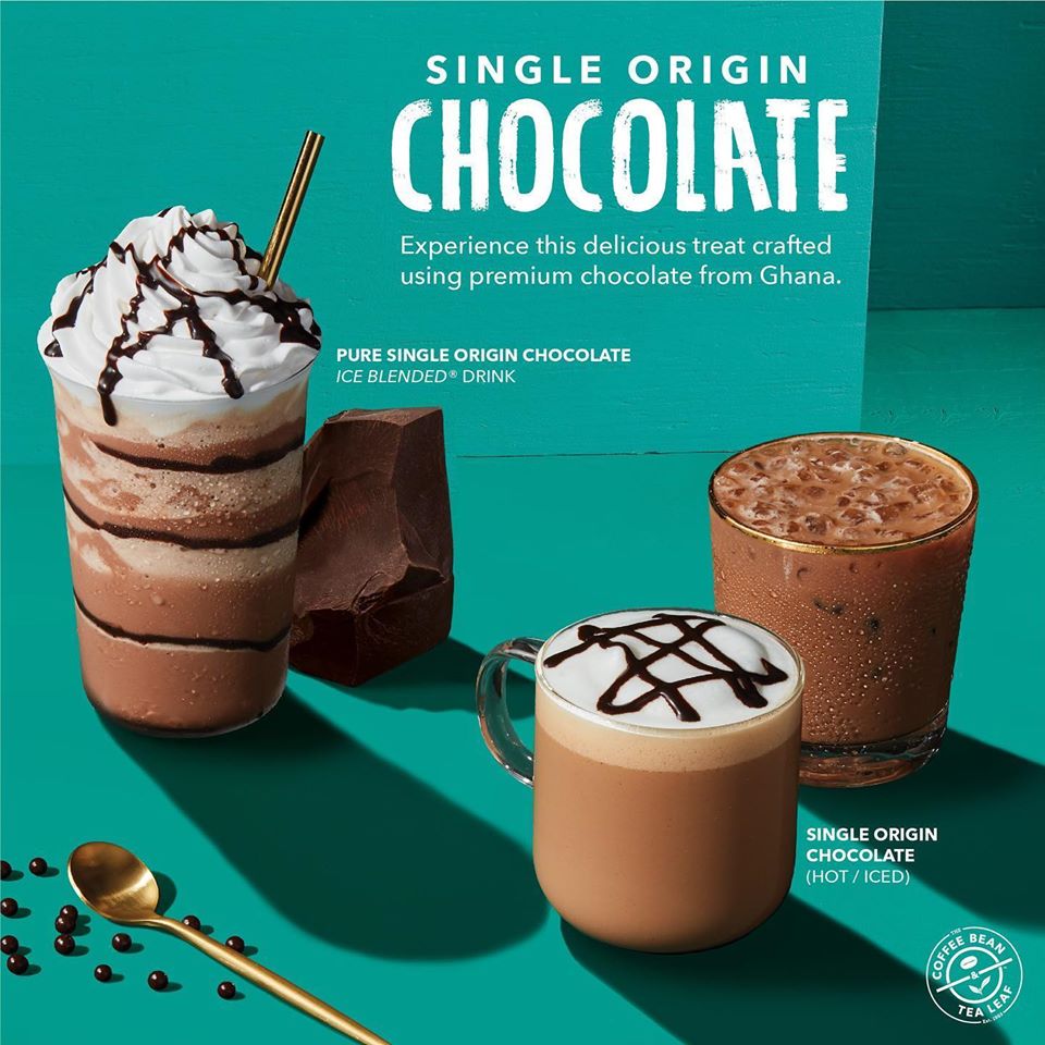 Coffee Bean S'pore now has Single Origin Chocolate drinks made with