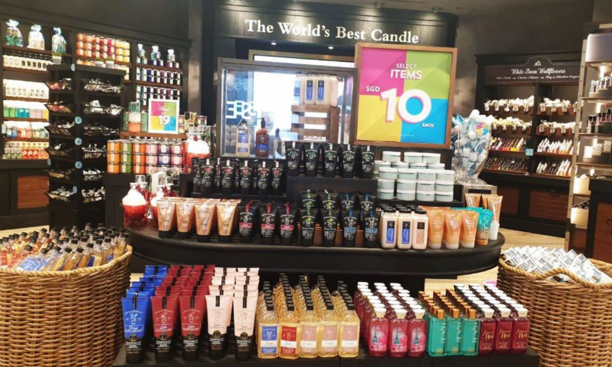 Bath & Body Works has lots of body care products & fragrances from 5