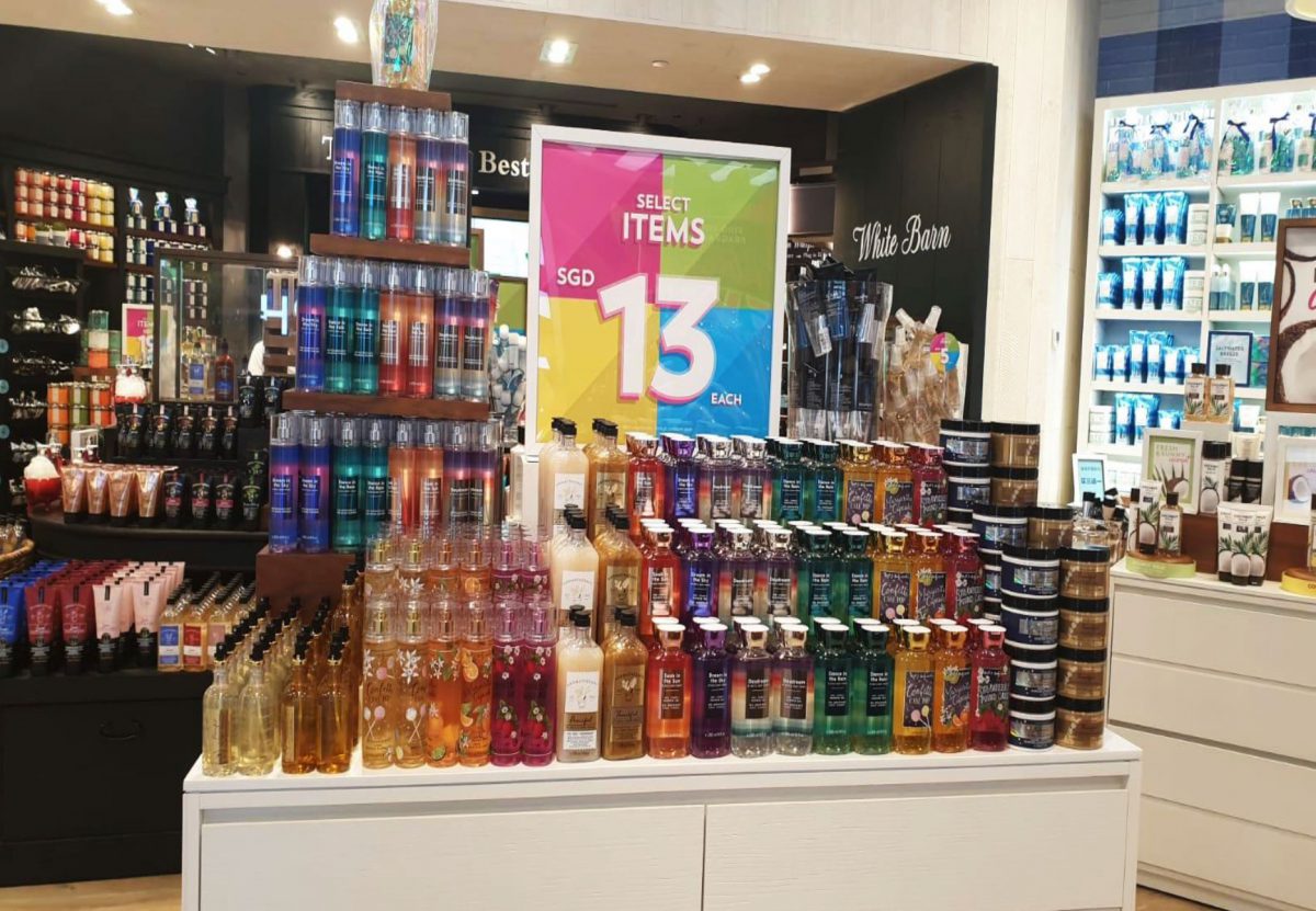 Bath & Body Works has lots of body care products & fragrances from 5