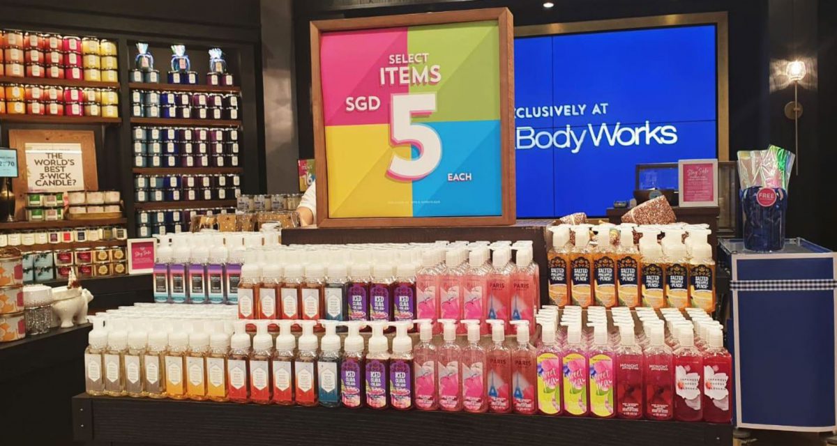 Bath & Body Works has lots of body care products & fragrances from 5